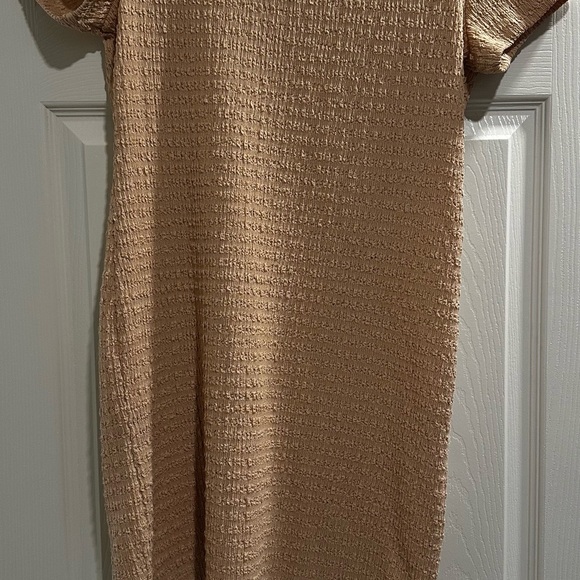 Tan Textured Dress - Picture 2 of 2